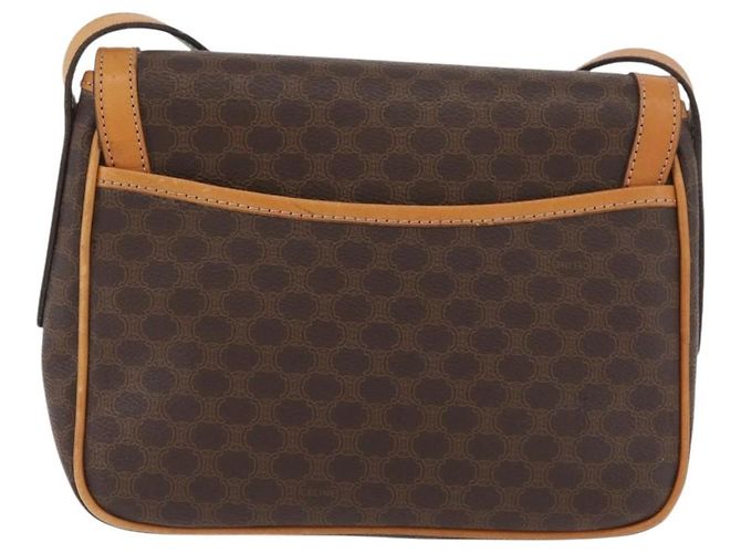 Céline CELINE Macadam Canvas Shoulder Bag PVC Leather Brown Gold - vista 2