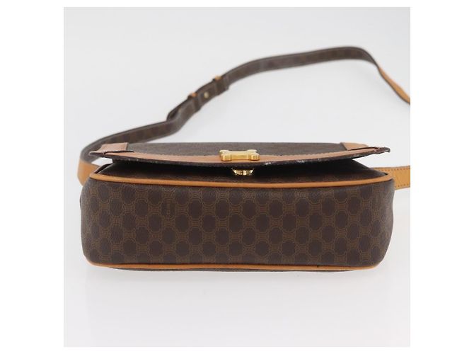 Céline CELINE Macadam Canvas Shoulder Bag PVC Leather Brown Gold - vista 5