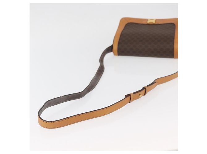 Céline CELINE Macadam Canvas Shoulder Bag PVC Leather Brown Gold - vista 7