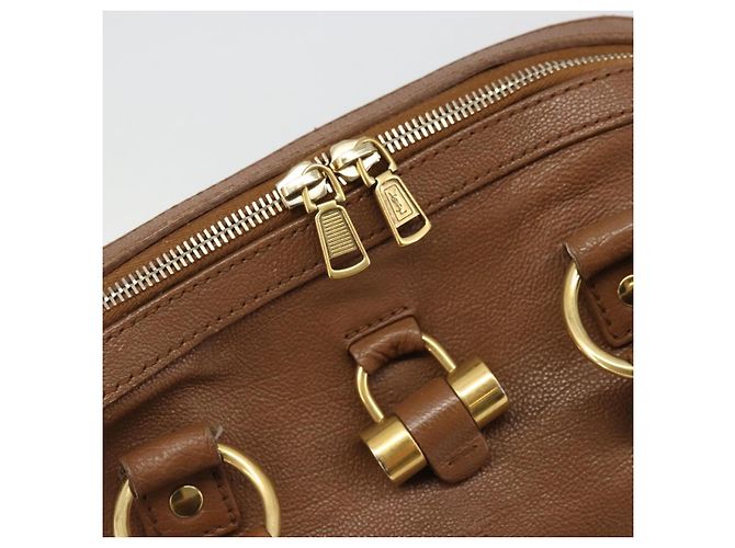 SAINT LAURENT Muse Shoulder Bag Leather Brown Gold 153959 - vista 17