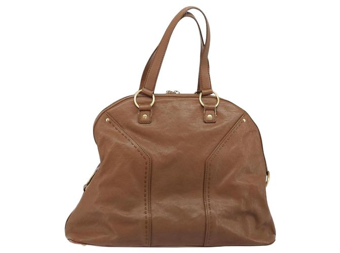 SAINT LAURENT Muse Shoulder Bag Leather Brown Gold 153959 - vista 2