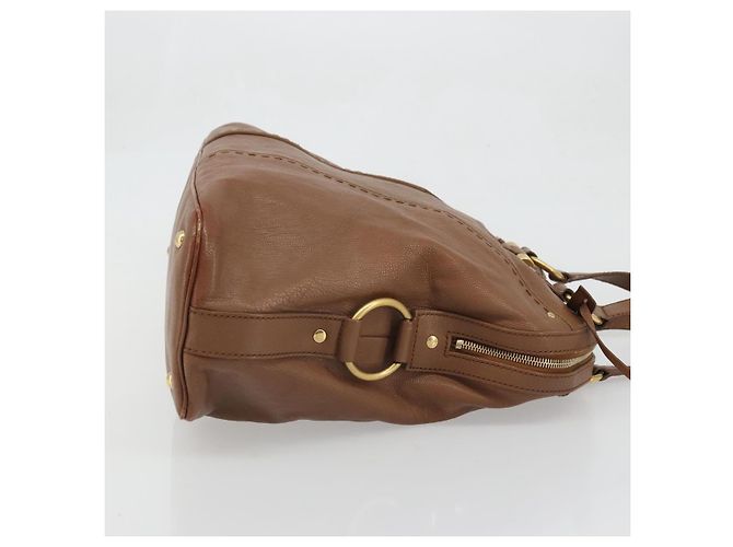 SAINT LAURENT Muse Shoulder Bag Leather Brown Gold 153959 - vista 3