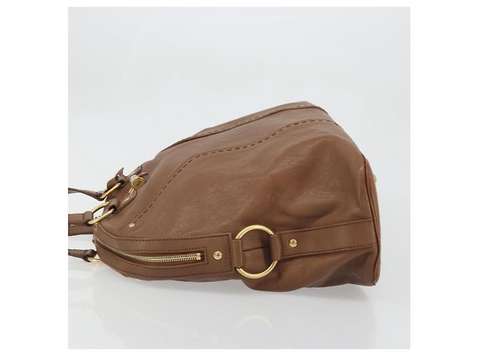 SAINT LAURENT Muse Shoulder Bag Leather Brown Gold 153959 - vista 4