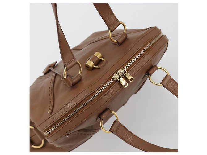 SAINT LAURENT Muse Shoulder Bag Leather Brown Gold 153959 - vista 6