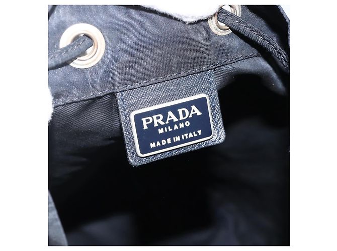 PRADA Purse Shoulder Bag Nylon Black Silver - vista 10
