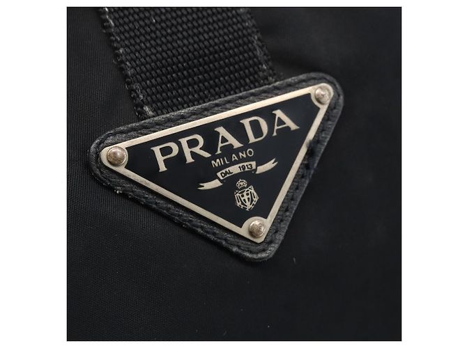 PRADA Purse Shoulder Bag Nylon Black Silver - vista 18