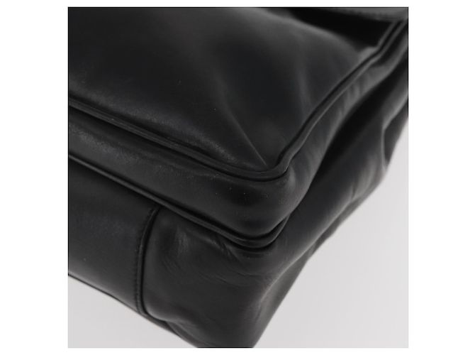 PRADA Business Bag Leather Black Silver - vista 14