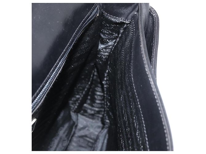 PRADA Business Bag Leather Black Silver - vista 19