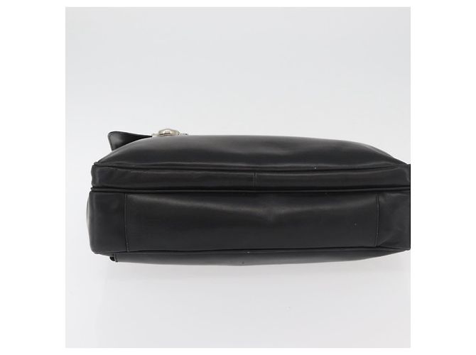 PRADA Business Bag Leather Black Silver - vista 5
