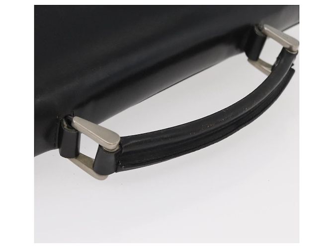 PRADA Business Bag Leather Black Silver - vista 7