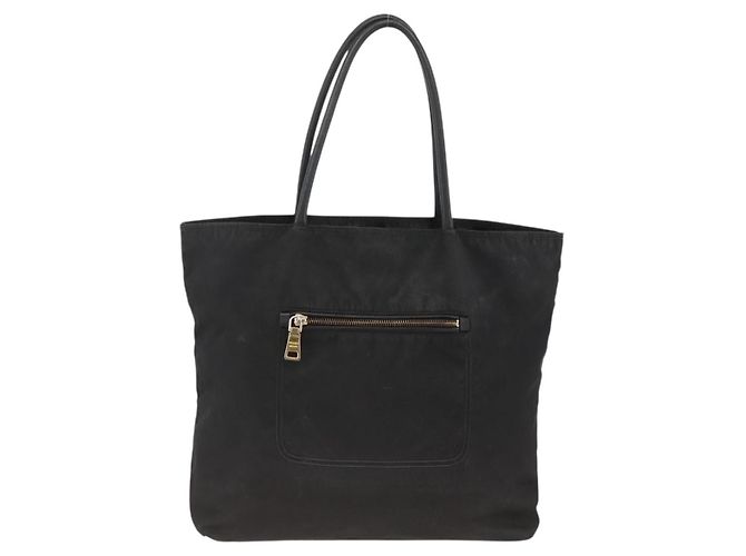 PRADA Tote Bag Nylon Black Gold - vista 2
