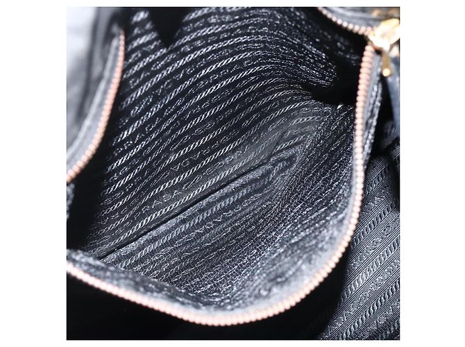 PRADA Tote Bag Nylon Black Gold - vista 22