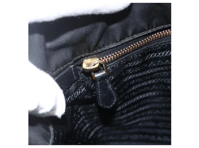 PRADA Tote Bag Nylon Black Gold - vista 23