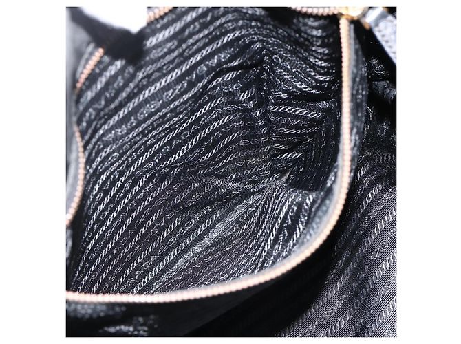PRADA Tote Bag Nylon Black Gold - vista 24