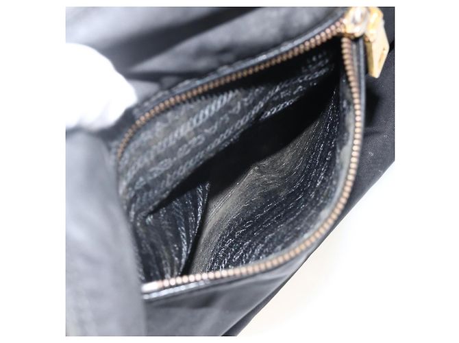 PRADA Tote Bag Nylon Black Gold - vista 26