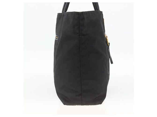 PRADA Tote Bag Nylon Black Gold - vista 3