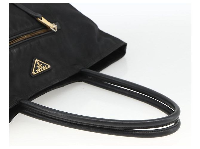 PRADA Tote Bag Nylon Black Gold - vista 7