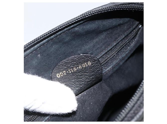GUCCI Shoulder Bag Leather Black Gold 007 115 4916 - vista 12