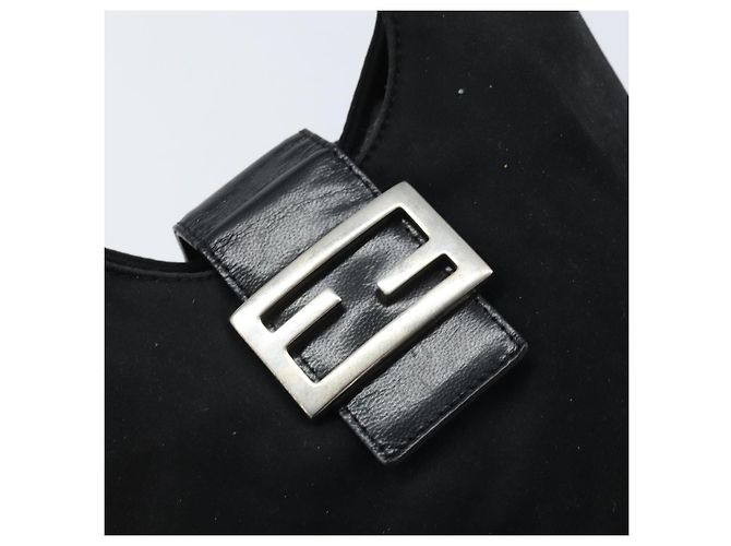 FENDI Hand Bag Nylon Black Silver - vista 10