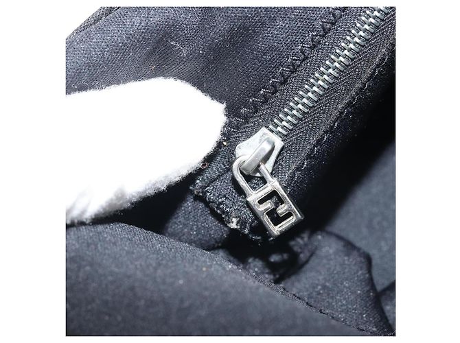 FENDI Hand Bag Nylon Black Silver - vista 21