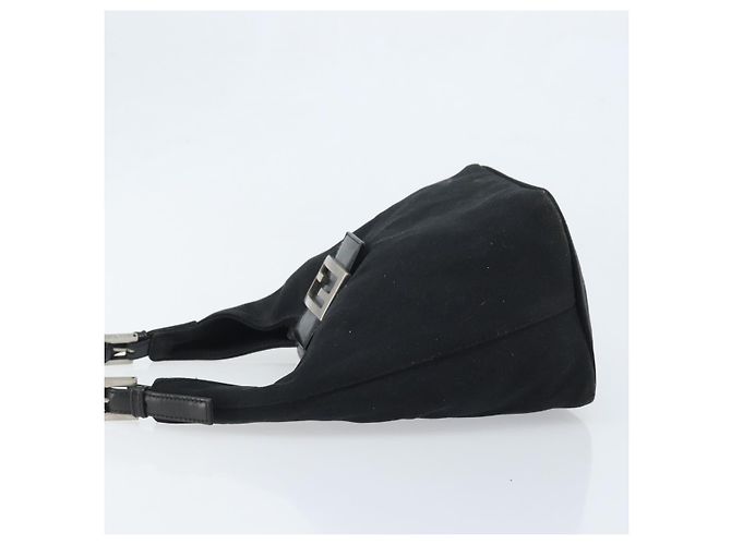 FENDI Hand Bag Nylon Black Silver - vista 4