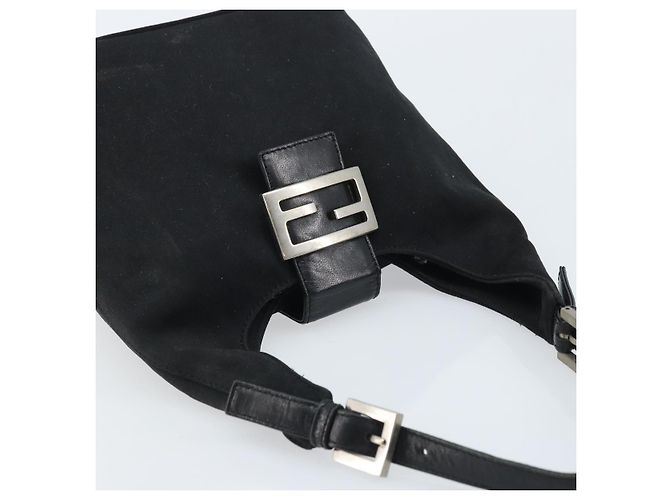FENDI Hand Bag Nylon Black Silver - vista 6