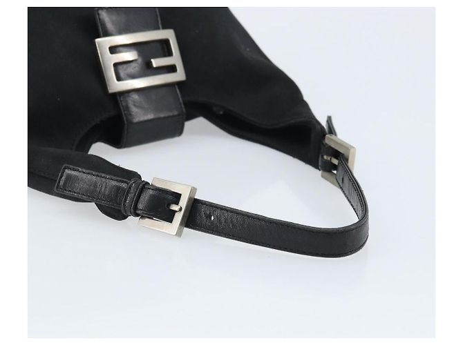 FENDI Hand Bag Nylon Black Silver - vista 7