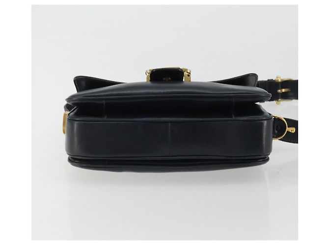 Céline CELINE Horse Carriage Shoulder Bag Leather Navy Gold - vista 9