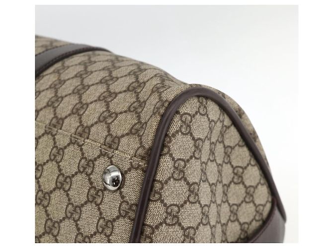 GUCCI GG Supreme Boston Bag PVC Brown Silver 108793 - vista 10