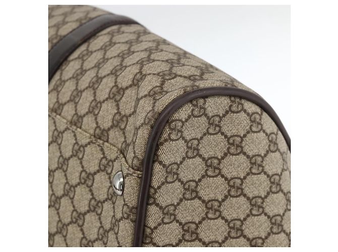 GUCCI GG Supreme Boston Bag PVC Brown Silver 108793 - vista 12