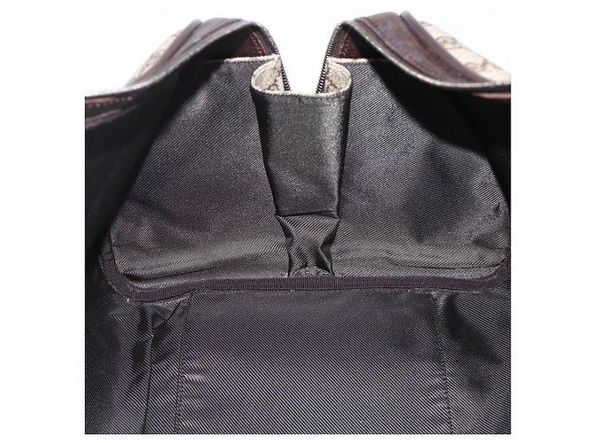 GUCCI GG Supreme Boston Bag PVC Brown Silver 108793 - vista 17