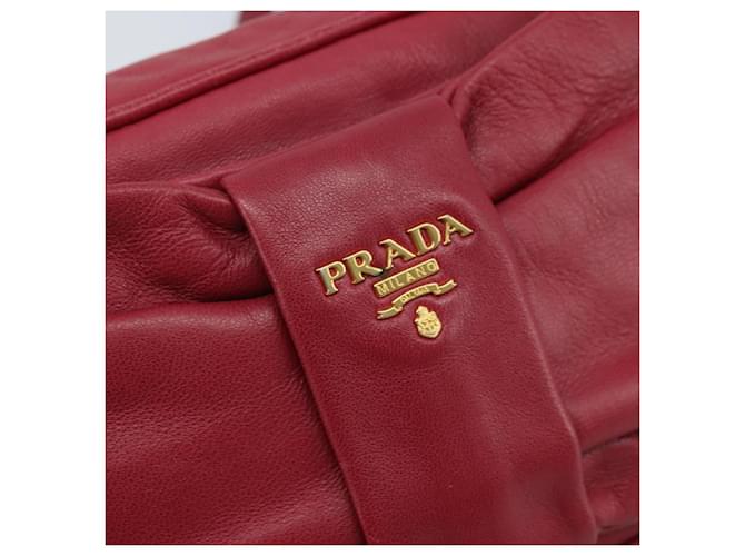 PRADA Shoulder Bag Leather Pink - vista 14