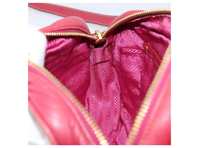 PRADA Shoulder Bag Leather Pink - vista 20