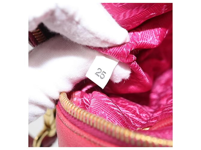 PRADA Shoulder Bag Leather Pink - vista 23