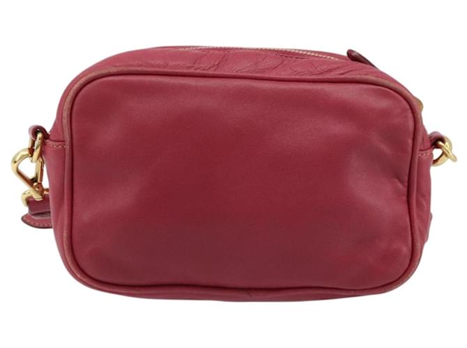 PRADA Shoulder Bag Leather Pink - vista 3
