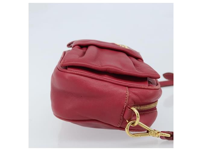 PRADA Shoulder Bag Leather Pink - vista 4