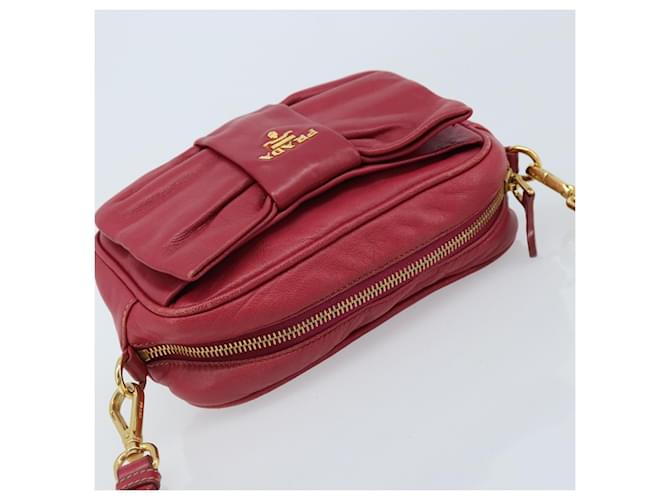 PRADA Shoulder Bag Leather Pink - vista 6