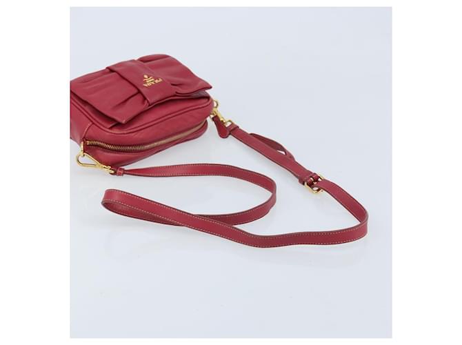 PRADA Shoulder Bag Leather Pink - vista 7