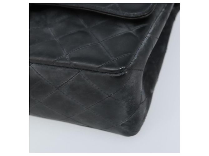 CHANEL Matelasse Chain Shoulder Bag Leather Black Gold CC - vista 10