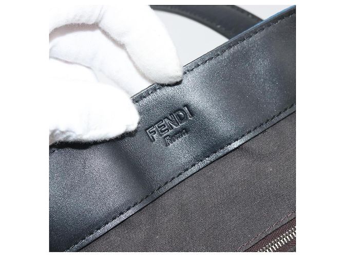 FENDI Tote Bag Nylon Blue Silver - vista 15