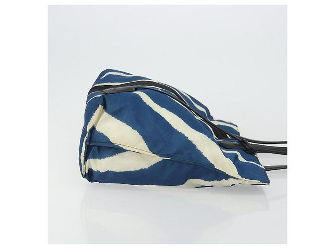 FENDI Tote Bag Nylon Blue Silver - vista 4