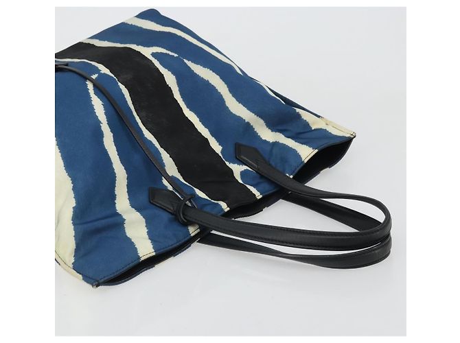 FENDI Tote Bag Nylon Blue Silver - vista 6