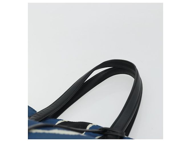 FENDI Tote Bag Nylon Blue Silver - vista 8