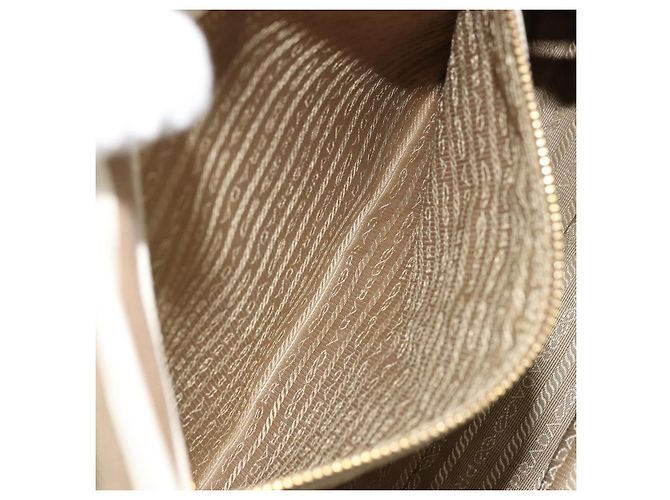PRADA Tote Bag Canvas Beige Gold - vista 22