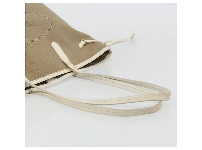 PRADA Tote Bag Canvas Beige Gold - vista 7