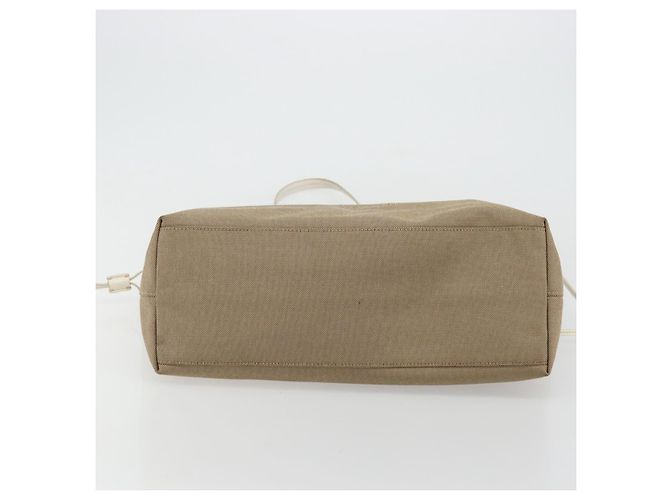PRADA Tote Bag Canvas Beige Gold - vista 9