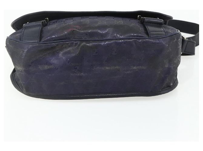 GUCCI GG Implementation Shoulder Bag PVC Purple Silver 201732 - vista 9