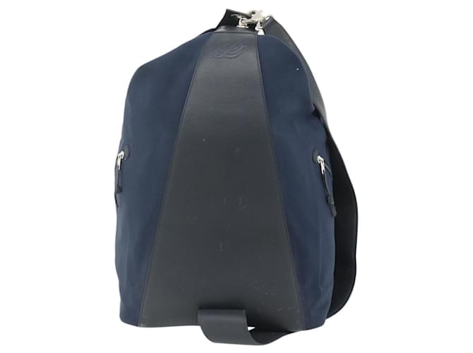 LOEWE Shoulder Bag Canvas Navy Silver - vista 2