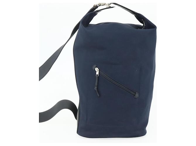 LOEWE Shoulder Bag Canvas Navy Silver - vista 3