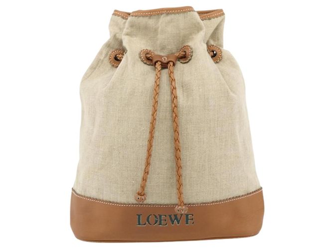LOEWE Purse Shoulder Bag Canvas Beige Gold - vista 13